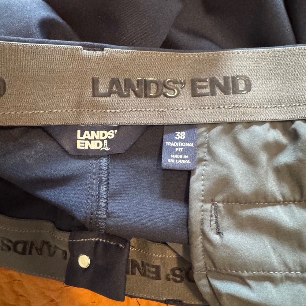 Lands End Mens Traditional Fit Performance Golf Pants Navy Blue 38x32 543961 - Picture 3 of 10